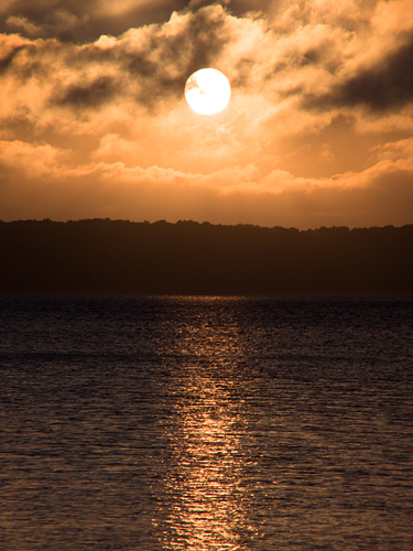 クッチャロ湖の夕陽